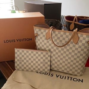 Louis Vuitton Neverfull MM Azur Rose Ballerine